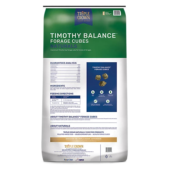 Triple Crown Timothy Balance Forage Cubes 524X - 50lb