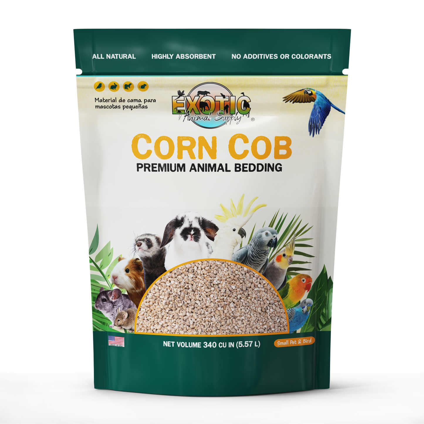 Corn Cob Bedding & Litter - 10lb Bag