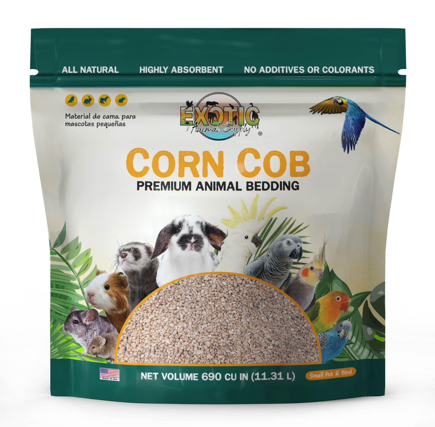 Corn Cob Bedding & Litter - 5lb Bag