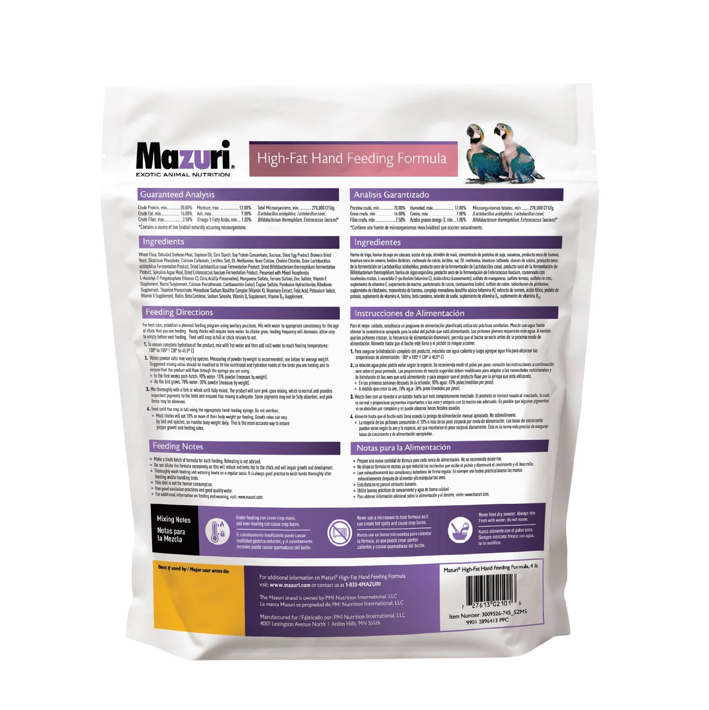 Mazuri High-Fat Hand Feeding Formula 5ZM5 - 4lb