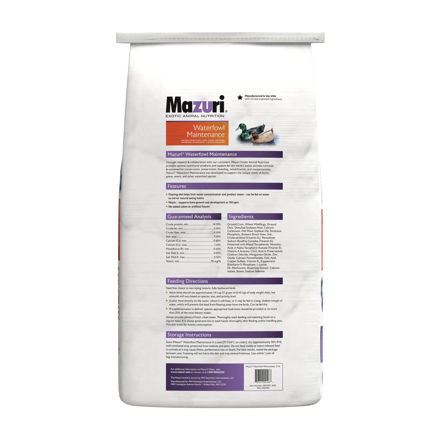 Mazuri Waterfowl Maintenance 5642 - 25lb