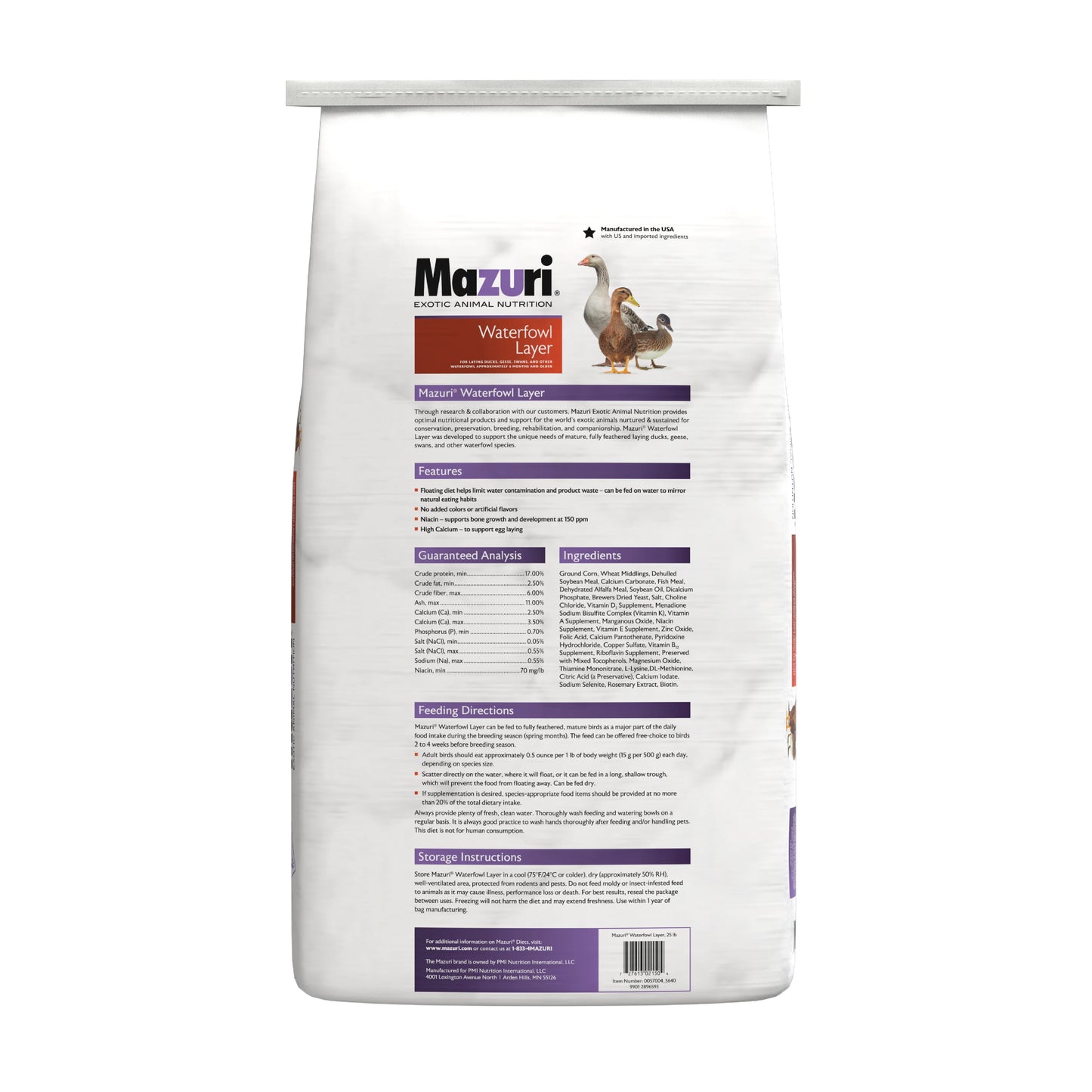 Mazuri Waterfowl Layer 5640 - 25lb