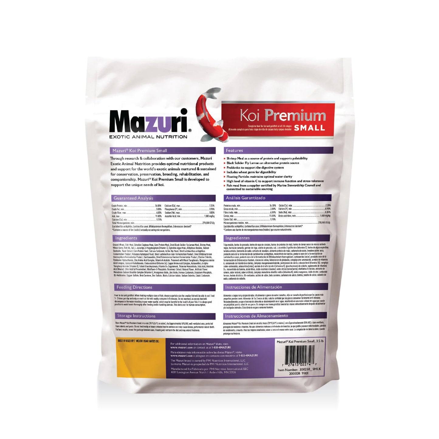 Mazuri Koi Premium 5MLK - 3.5lb Small