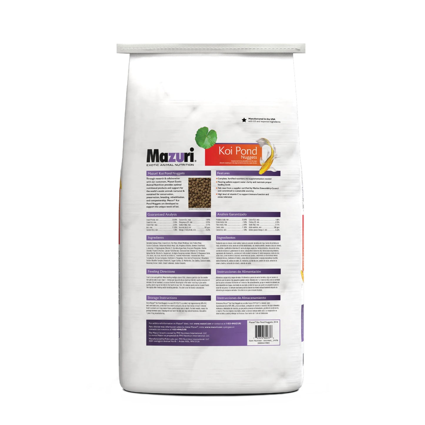 Mazuri Koi Pond Nuggets 5M78 - 20lb