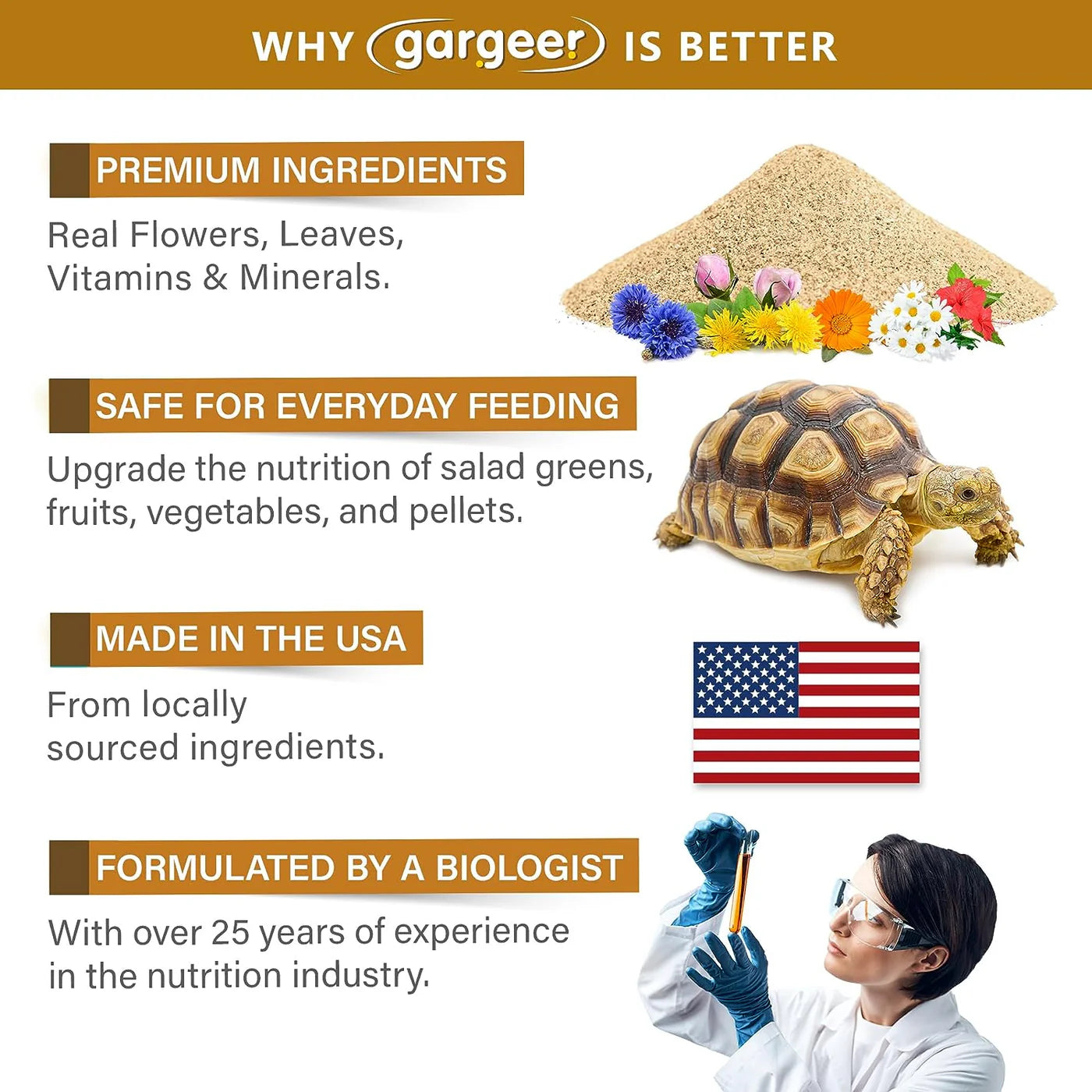 Gargeer Desert/Grassland Tortoise Salad Topper - 2oz