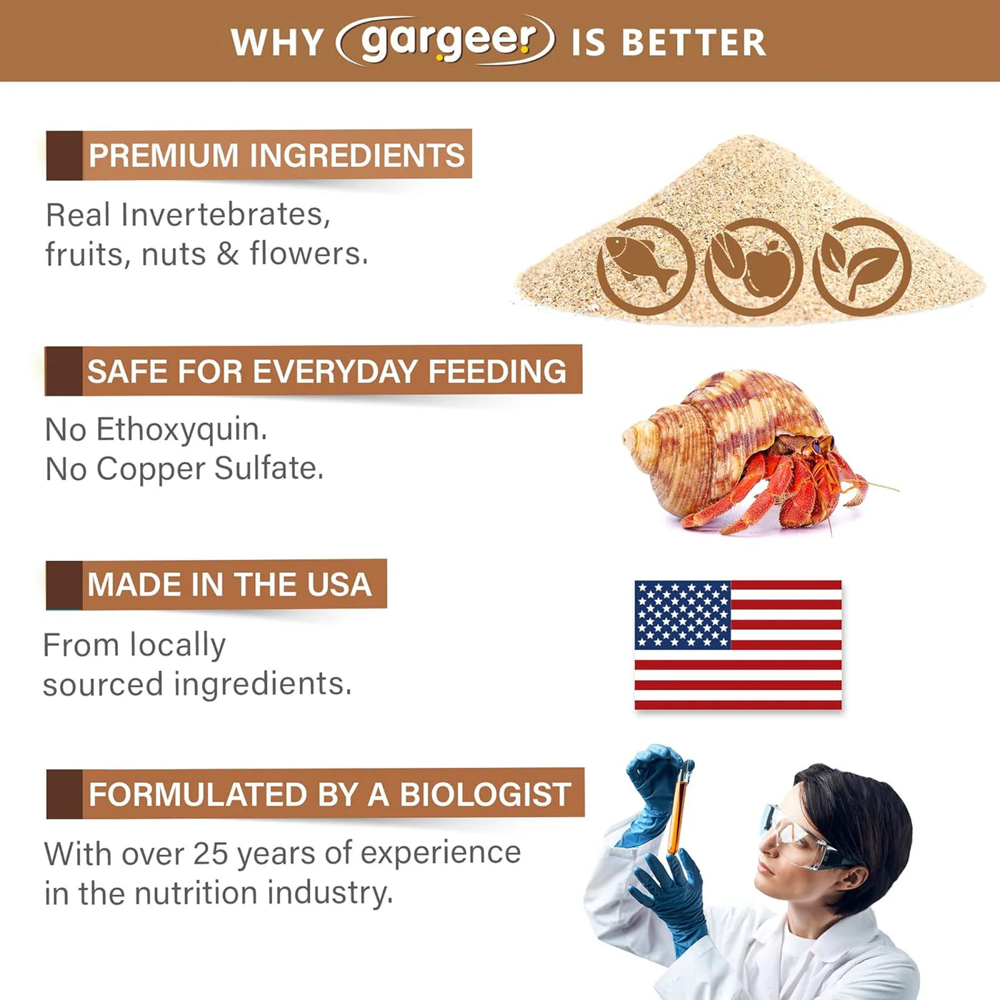 Gargeer Hermit Crab Protein Treat - 2oz