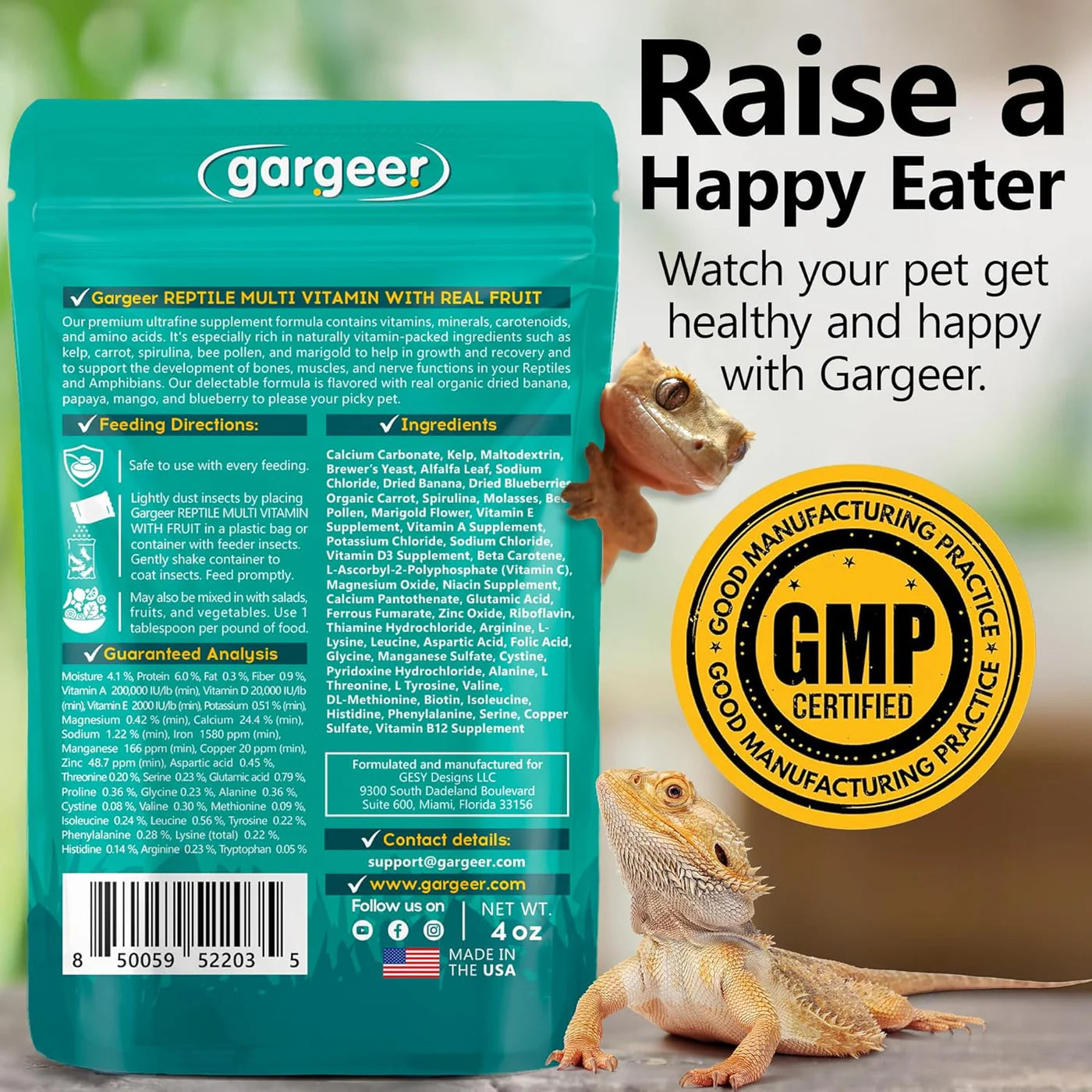 Gargeer All Reptile Multi-Vitamin With Fruit - 4oz