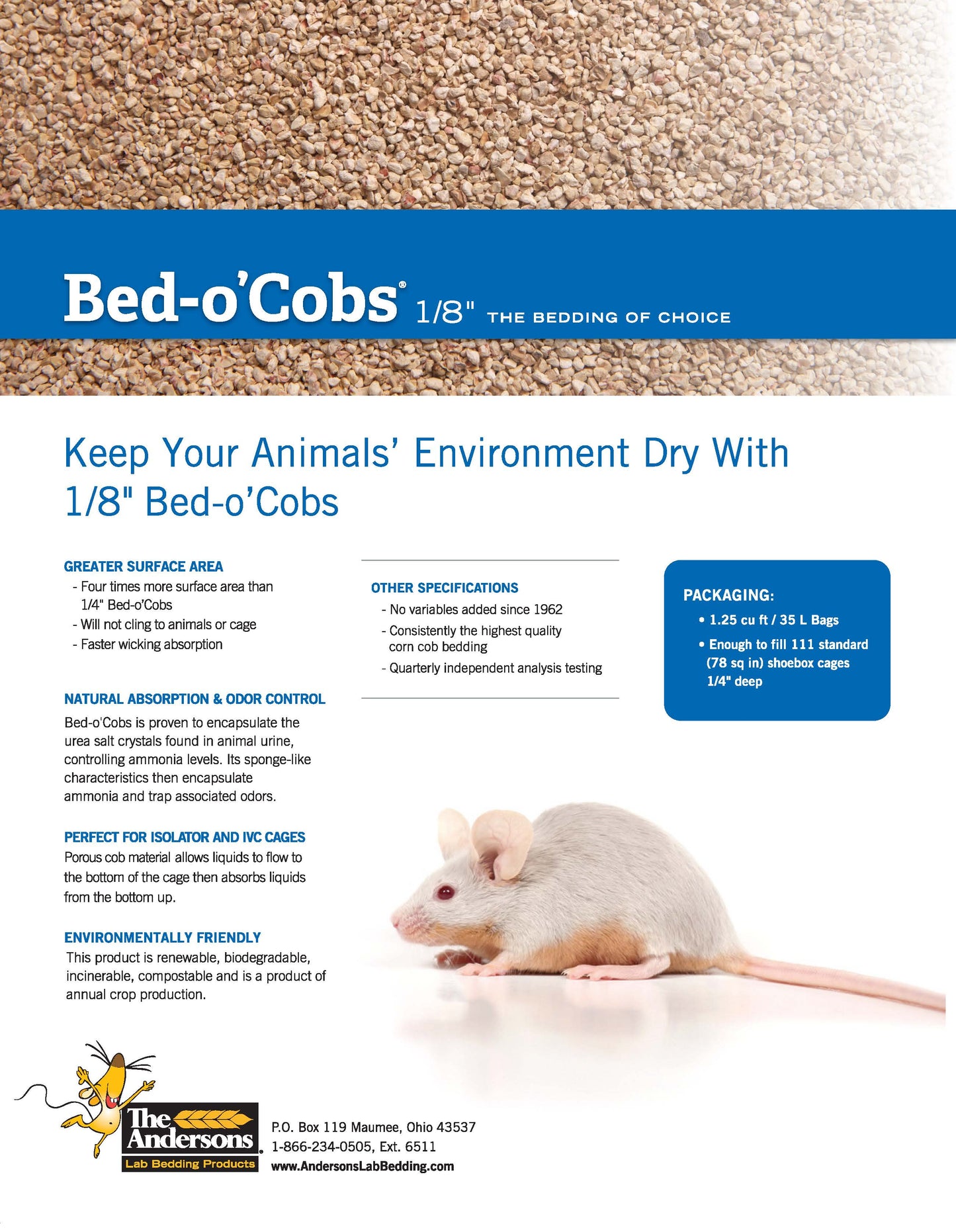 Bed-o'Cobs 1/8" Irradiated - 38lb