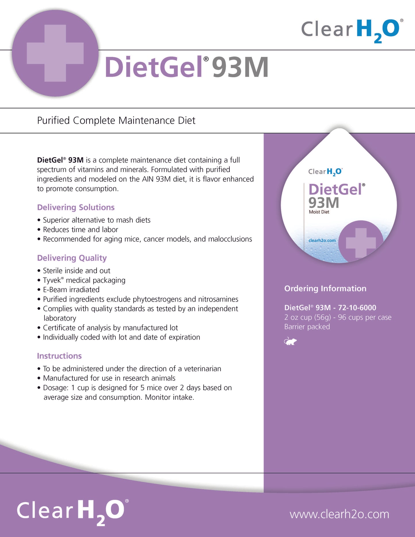 DietGel 93M - 96 Cups Per Case