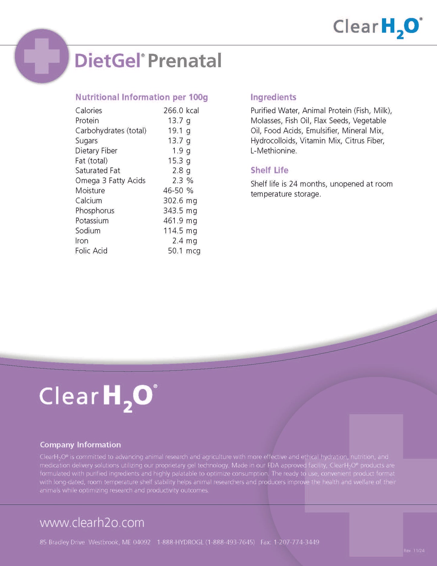 DietGel Prenatal - 96 Cups Per Case