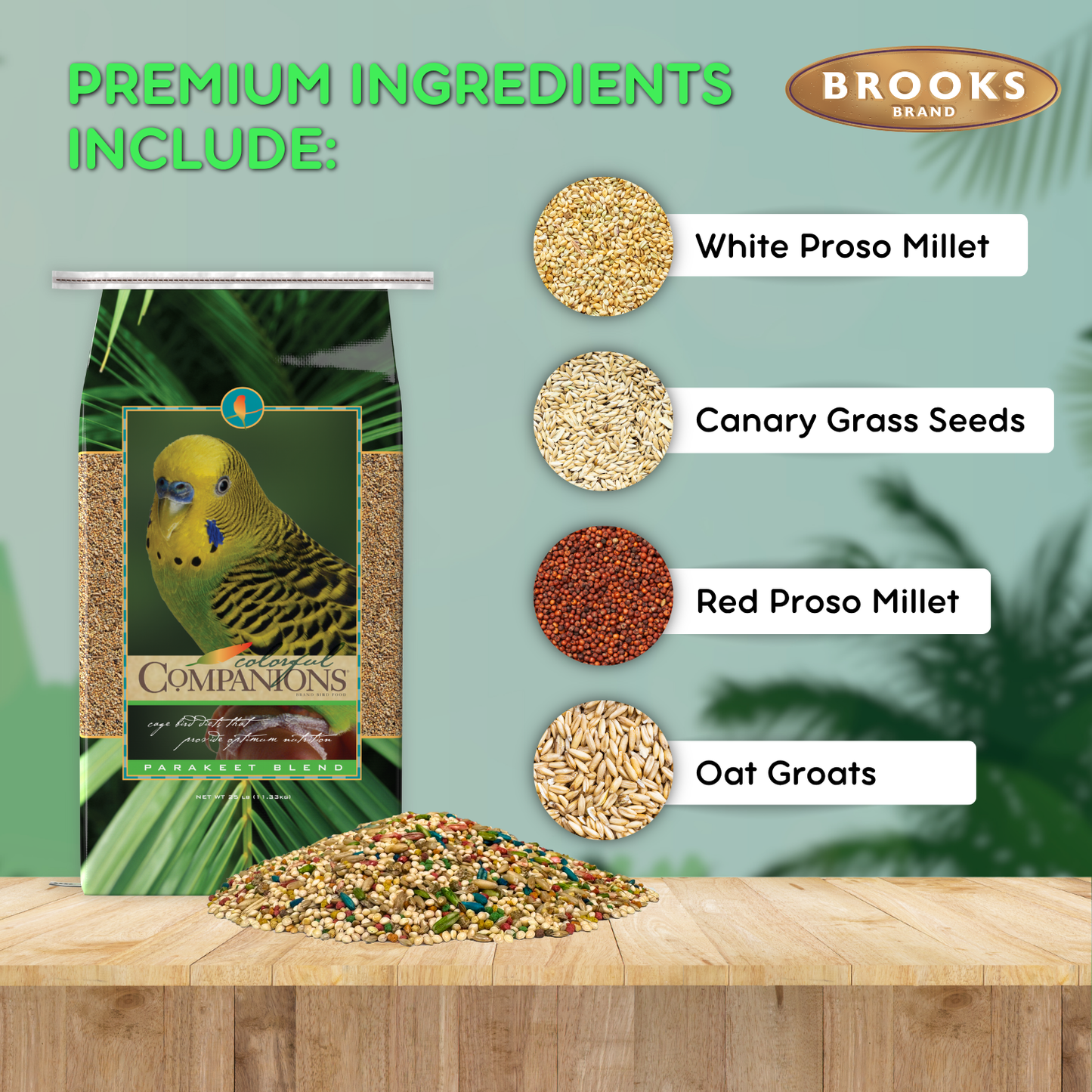 Colorful Companions Parakeet Blend - 25lb