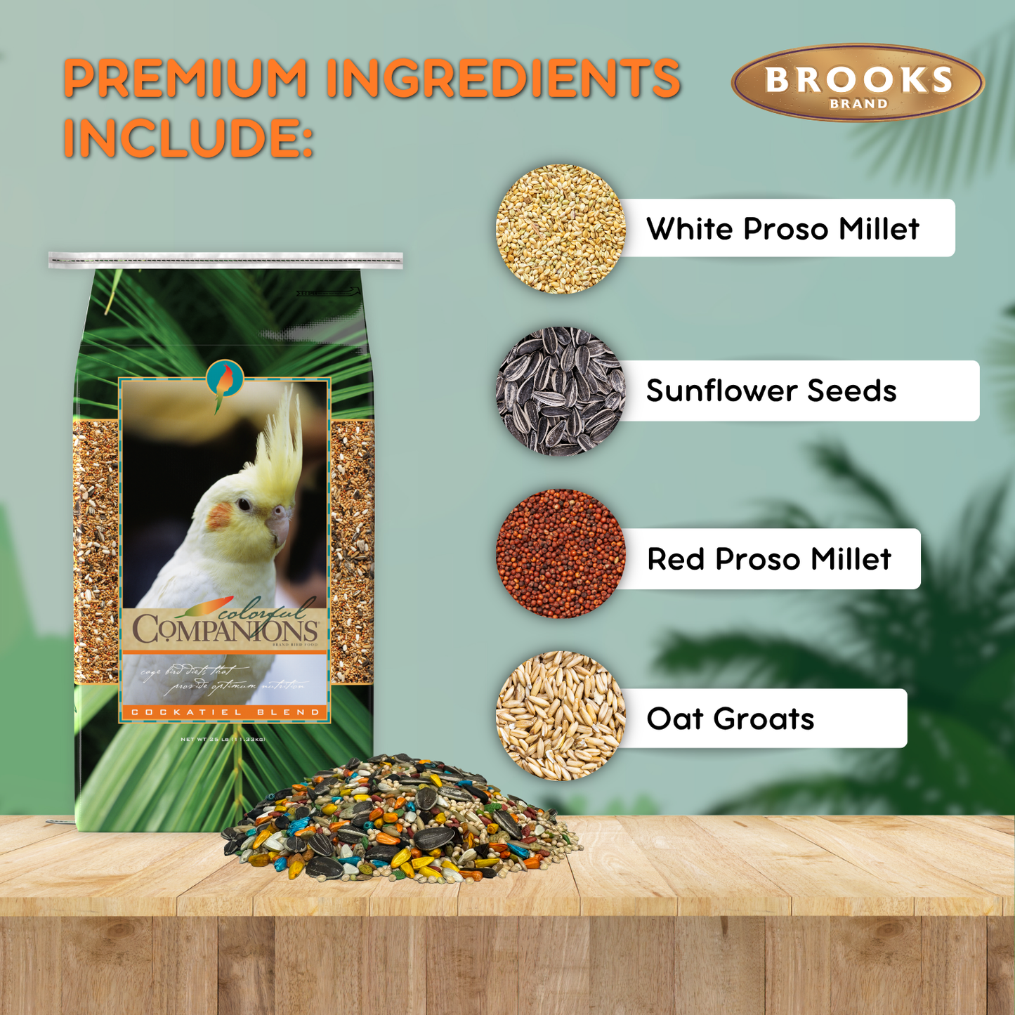 Colorful Companions Cockatiel Blend - 25lb