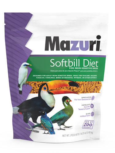 Mazuri Softbill Diet for Iron-Sensitive Birds 5MI2