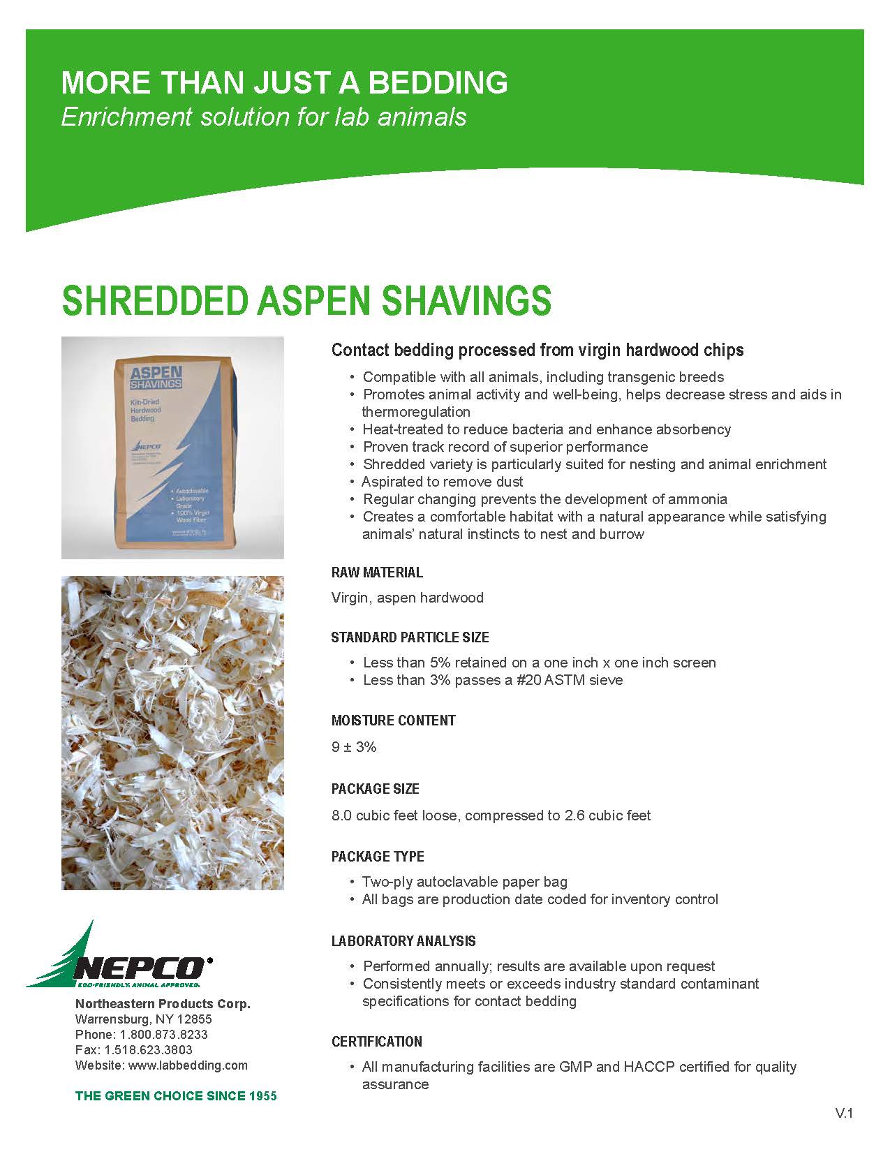 323 Nepco Shredded Aspen Shavings