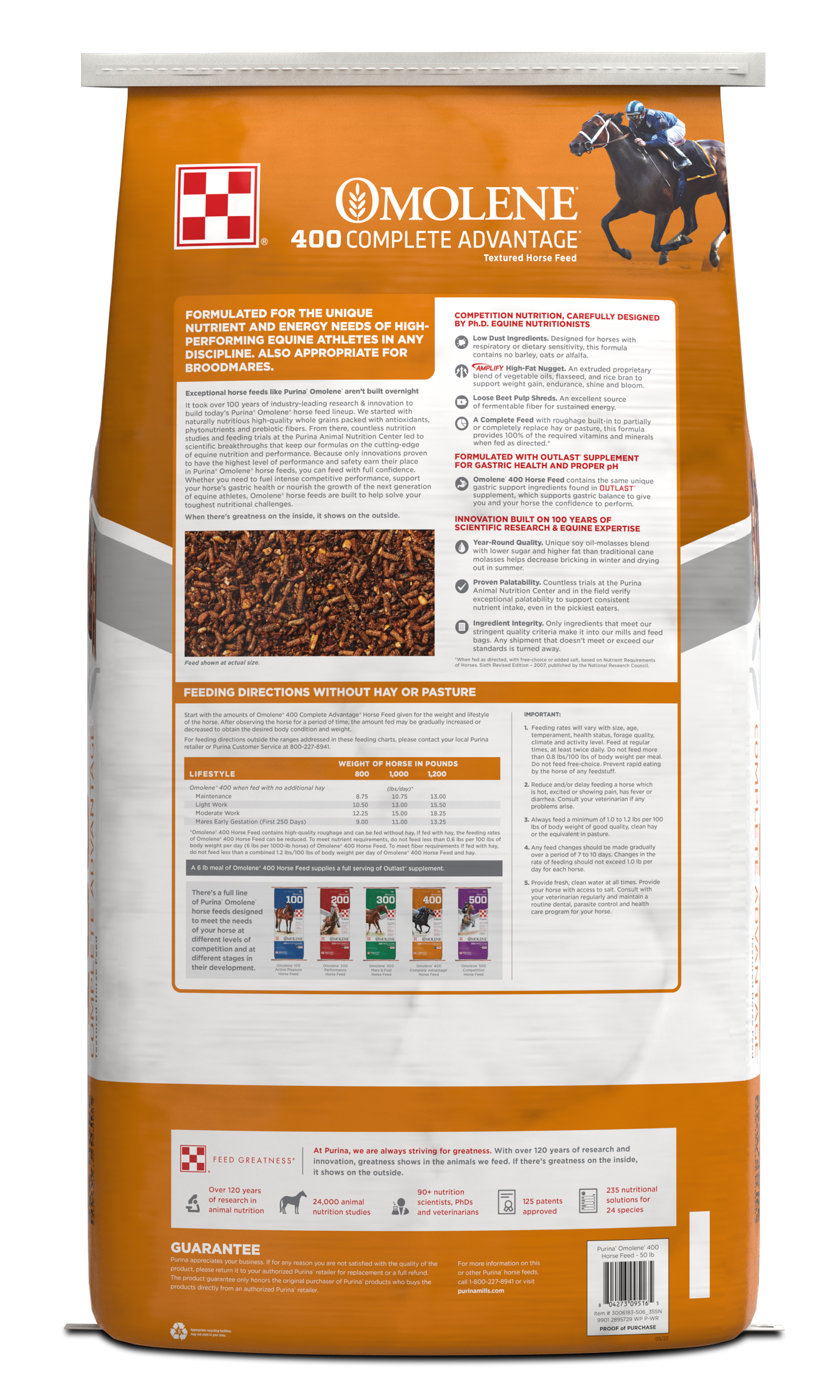 Purina Omolene 400 Complete Advantage 35SN - 50lbs