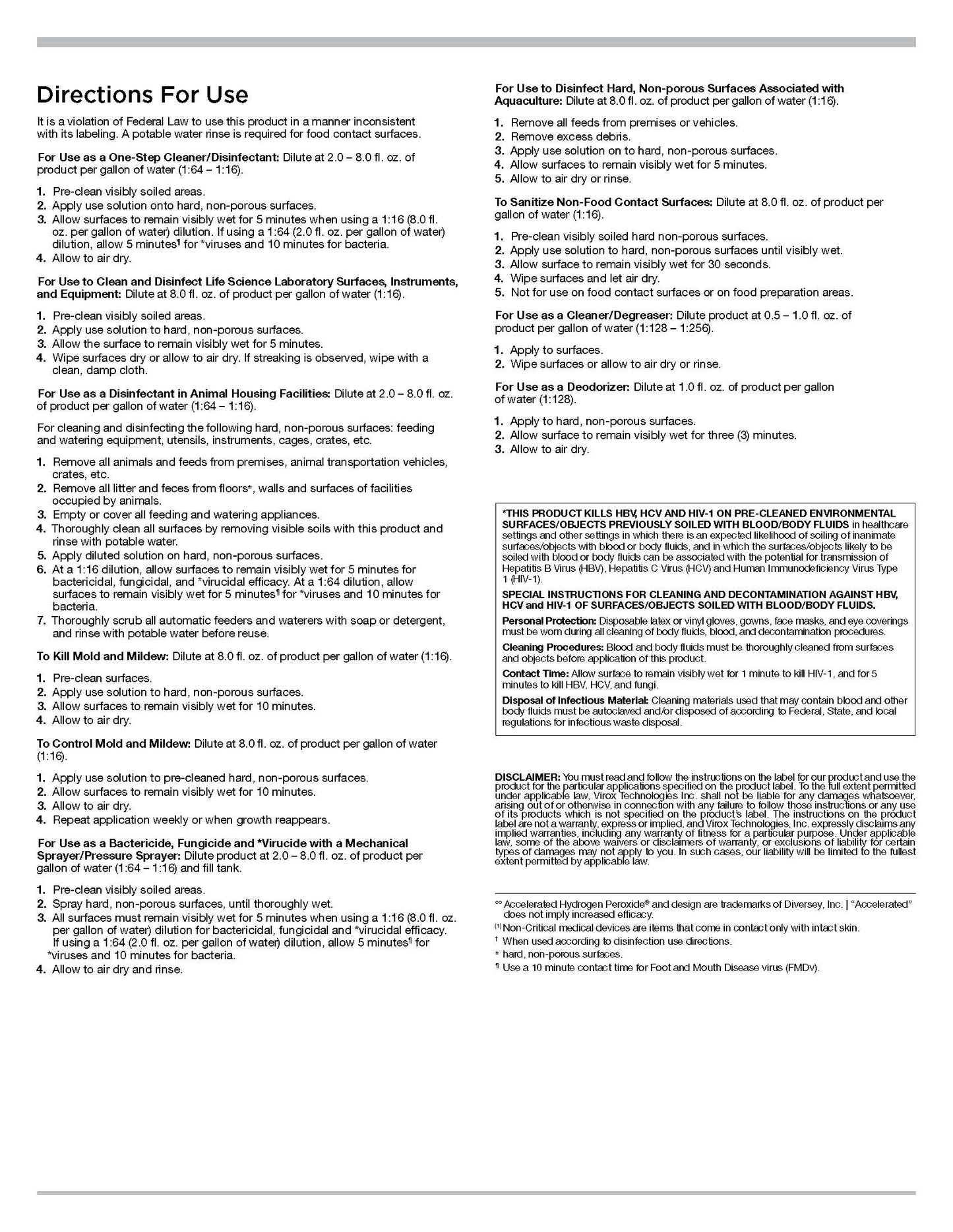 Peroxigard™ Concentrate - 5 Gallon Pail