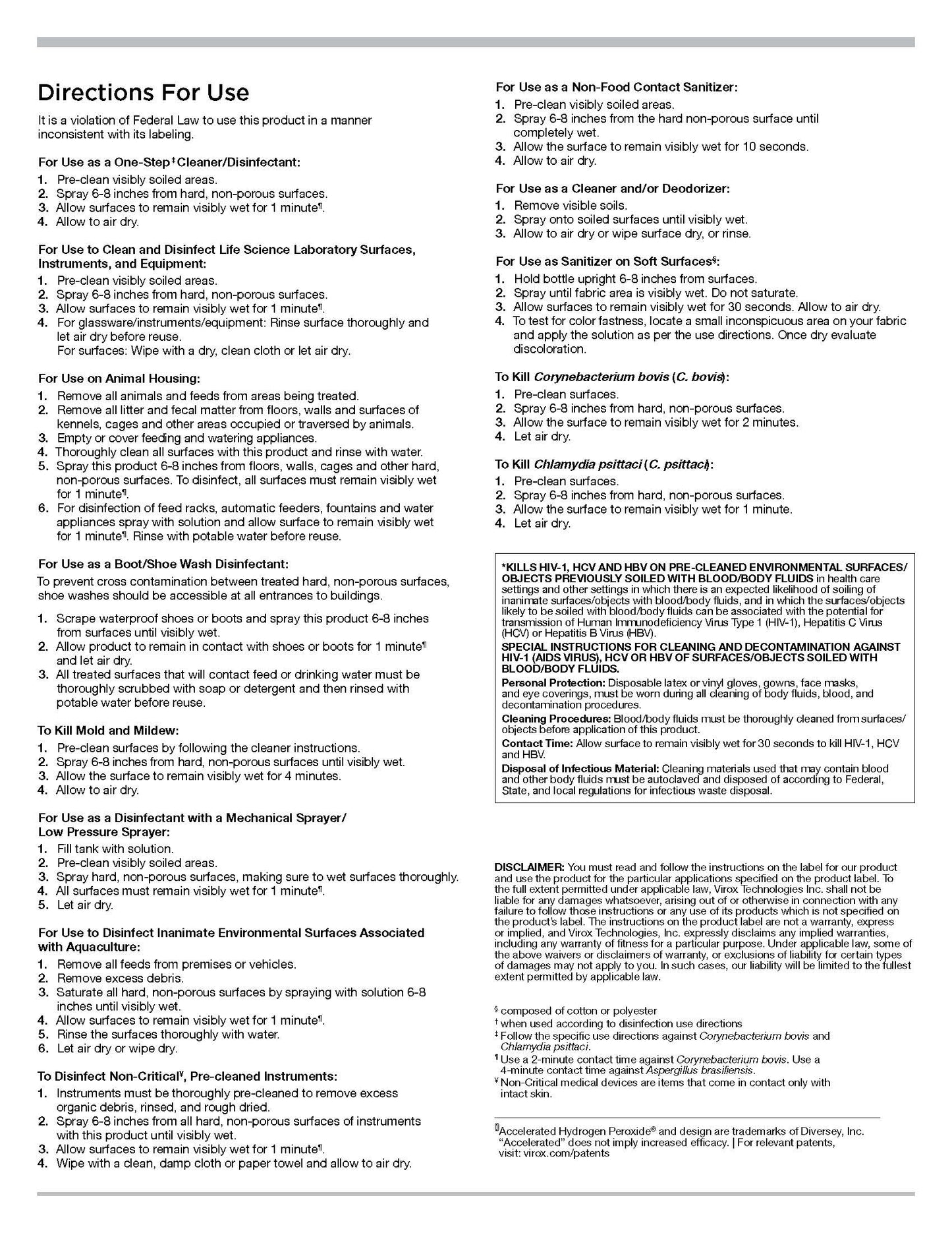 Peroxigard™ RTU Gallon - 4 Bottles Per Case