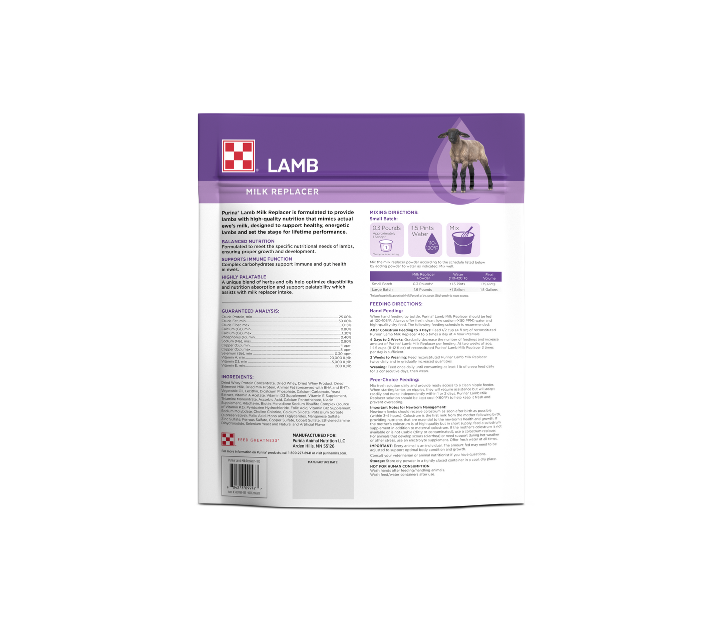 Purina Lamb MR 1ZLF - 8lbs