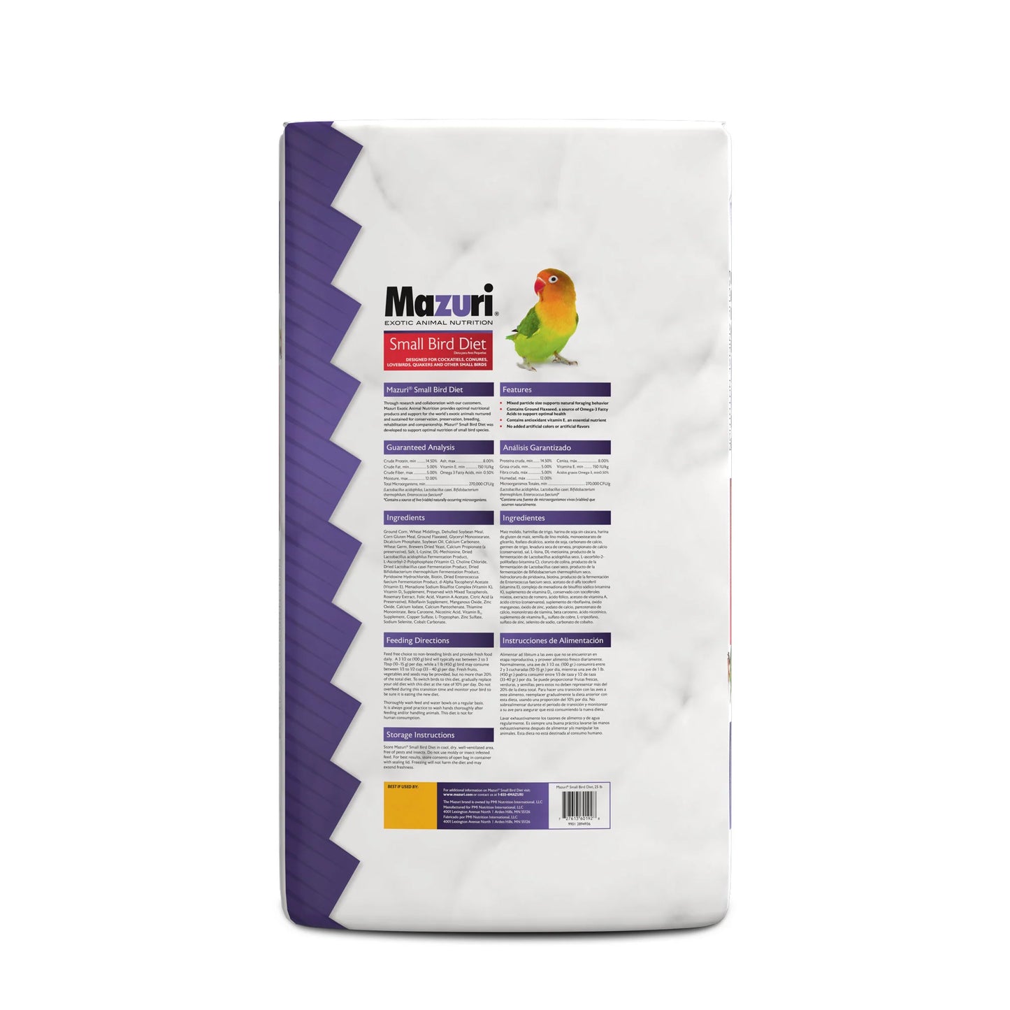 Mazuri Small Bird Diet 56A6 - 25lb