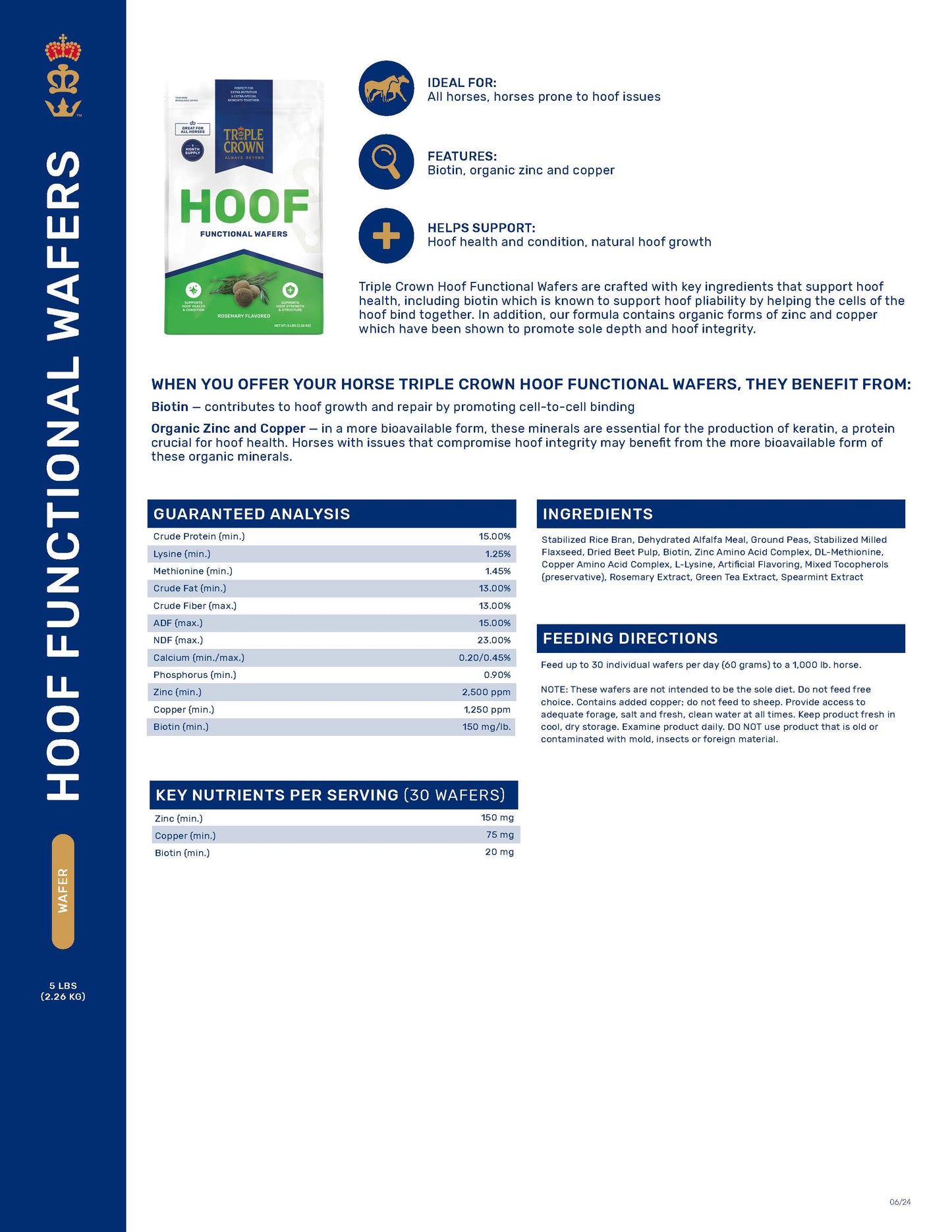 Triple Crown Hoof Functional Wafers - 5lb