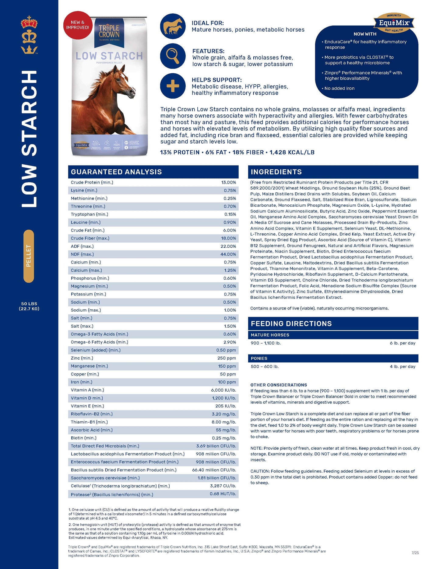 Triple Crown Low Starch 35AC - 50lb