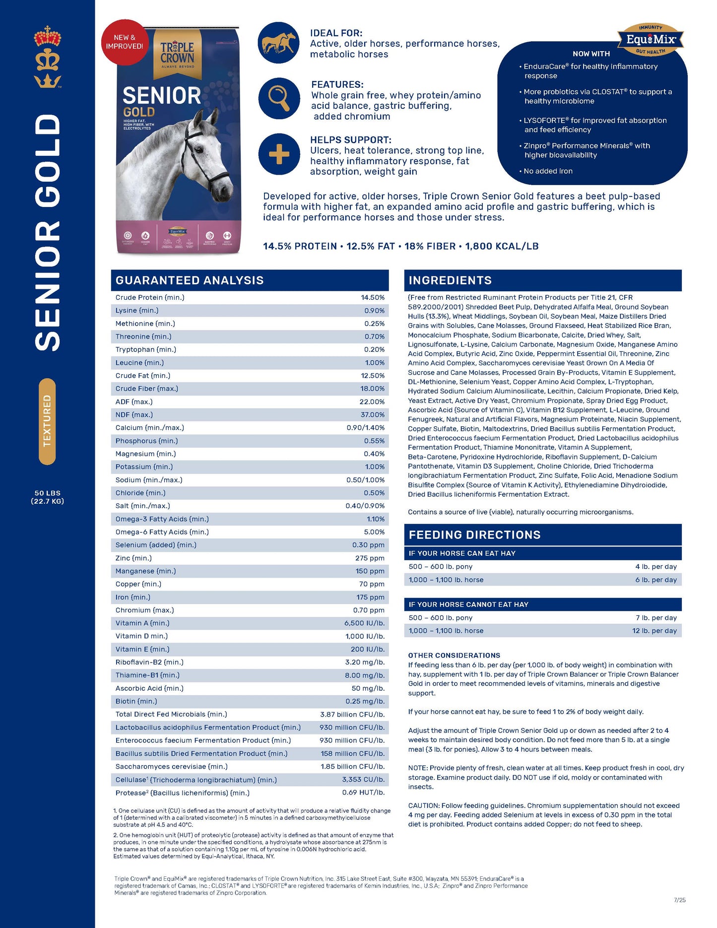 Triple Crown Senior Gold 35UP - 50lb