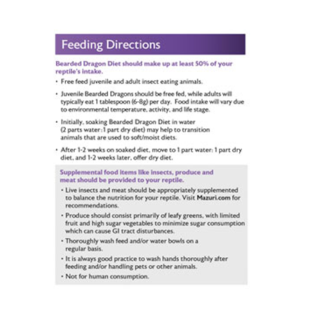 Mazuri Bearded Dragon Diet 8 oz 5MKJ