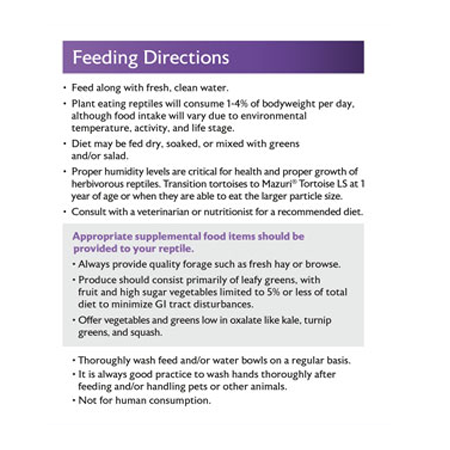 Mazuri Tortoise LS Diet 5E5L - 12oz