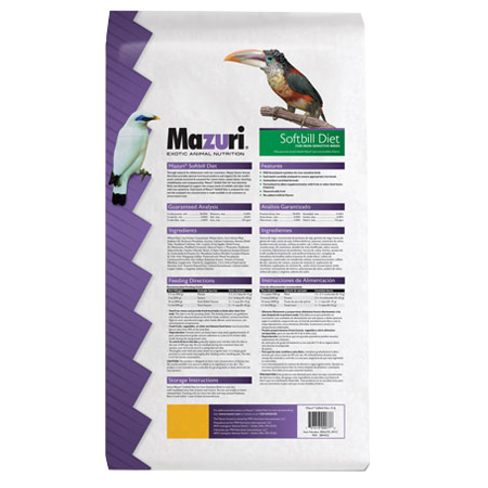 Mazuri Softbill Diet for Iron Sensitive Birds 5MI2 - 15lb