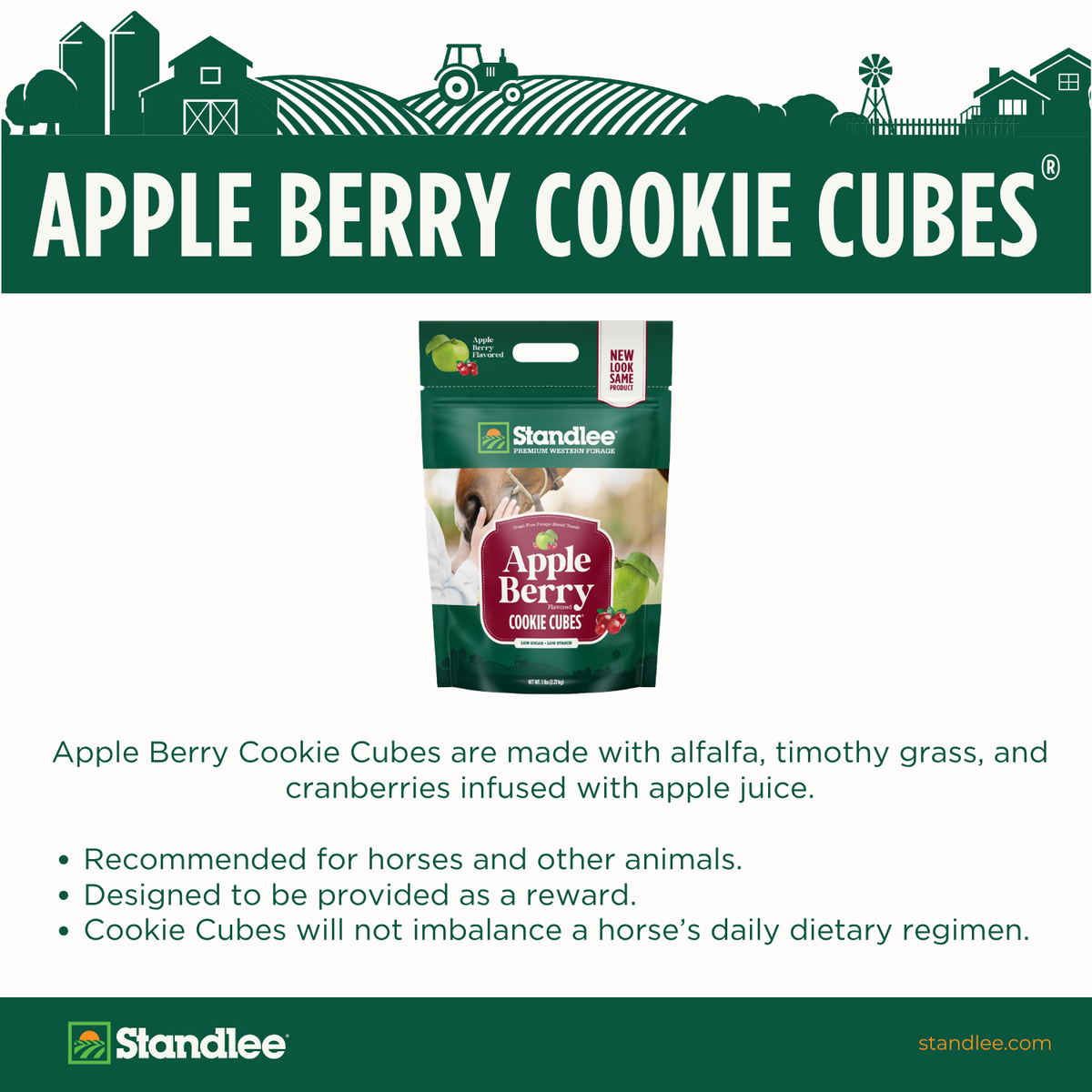 Apple Berry Cookie Cubes