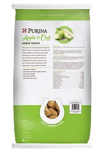 Purina Horse Treats - Apple & Oats Flavored 35BG - 15lb