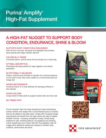 Purina Amplify High-Fat Horse Supplement - 50lb