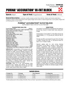 Purina Accuration Hi-Fat Block 329T - 200lb Box