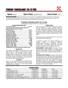 Purina RangeLand 30-13 L3B3 - 125lb Tub