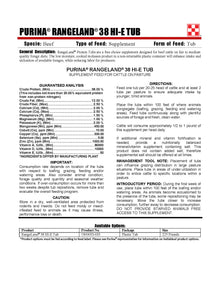 Purina RangeLand 38-20 E LB3U - 225lb Tub