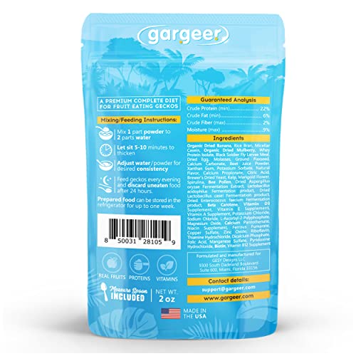 Gargeer Complete Crested Gecko Food Diet Mulberry
