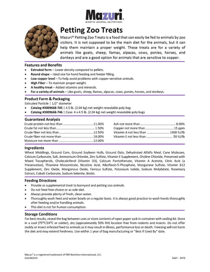 Mazuri Petting Zoo Treats 566T - 4.5lb