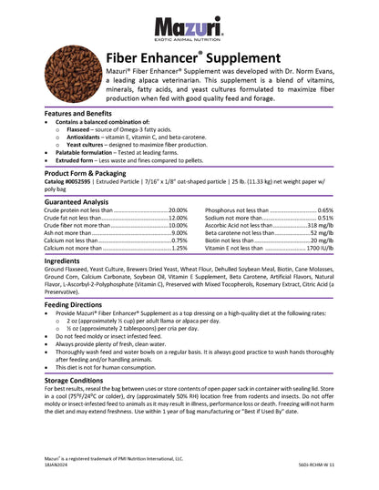 Mazuri Fiber Enhancer 56DJ - 25lb