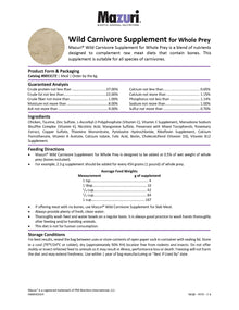 Mazuri Carnivore Supplement for Whole Prey 58QB - 1kg