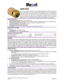 Mazuri Sloth Diet 5M0D - 6kg Per Case