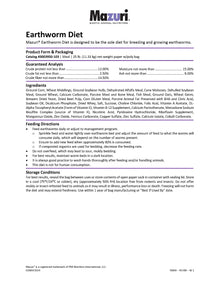 Mazuri Earthworm Diet 5M4X - 25lb
