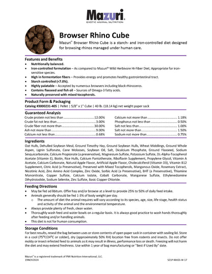 Mazuri Browser Rhino Cube 5Z1P - 40lb