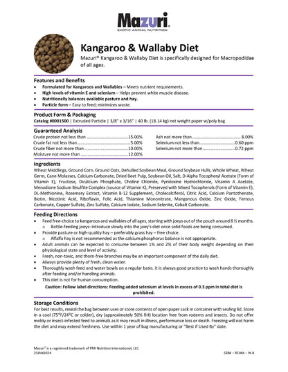 Mazuri Kangaroo/Wallaby Diet 5Z88
