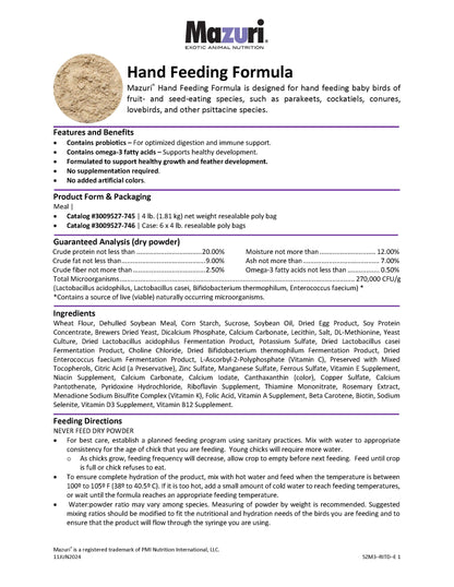 Mazuri Hand Feeding Formula 5ZM3 - 4lb