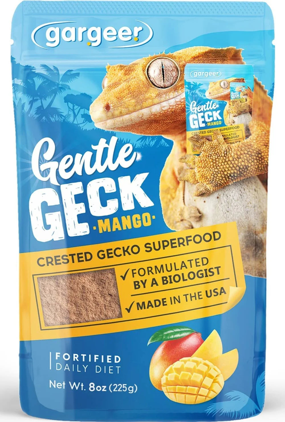 Gargeer Complete Crested Gecko Food Diet Mango - 8oz