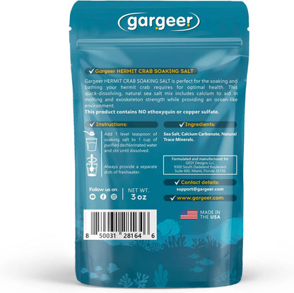 Gargeer Hermit Crab Soaking Salt - 3oz