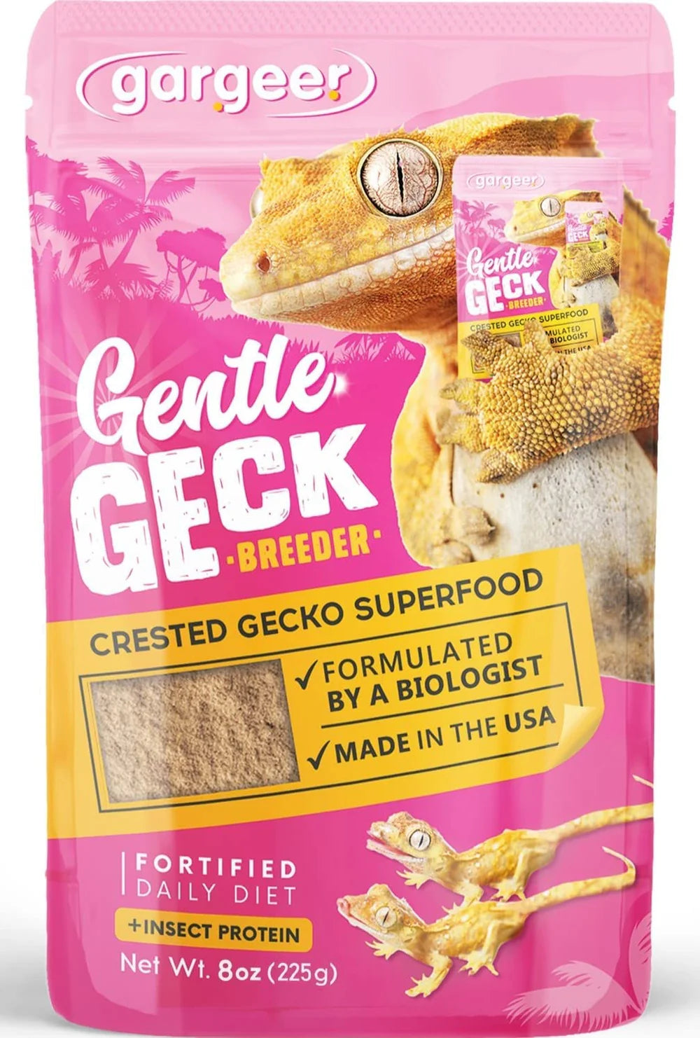 Gargeer Complete Crested Gecko Food Diet Breeder - 8oz