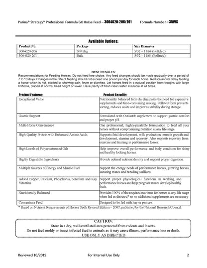 Purina Strategy GX 35WS - 50lb