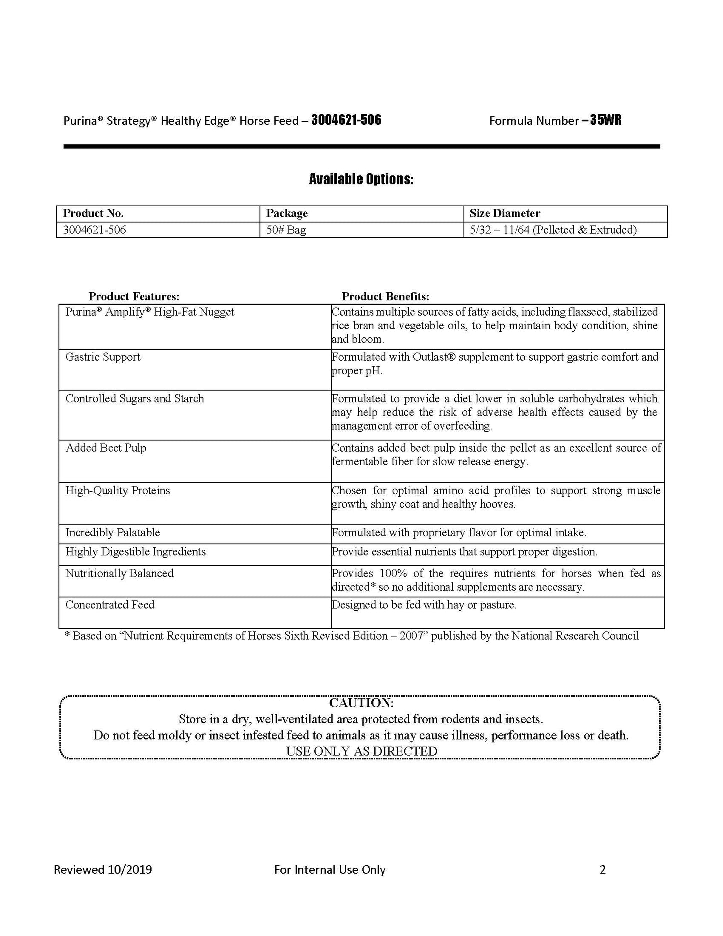 Purina Strategy Healthy Edge 35WR - 50lb