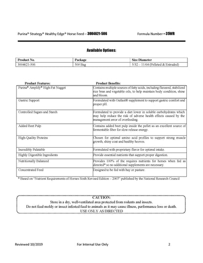 Purina Strategy Healthy Edge 35WR - 50lb